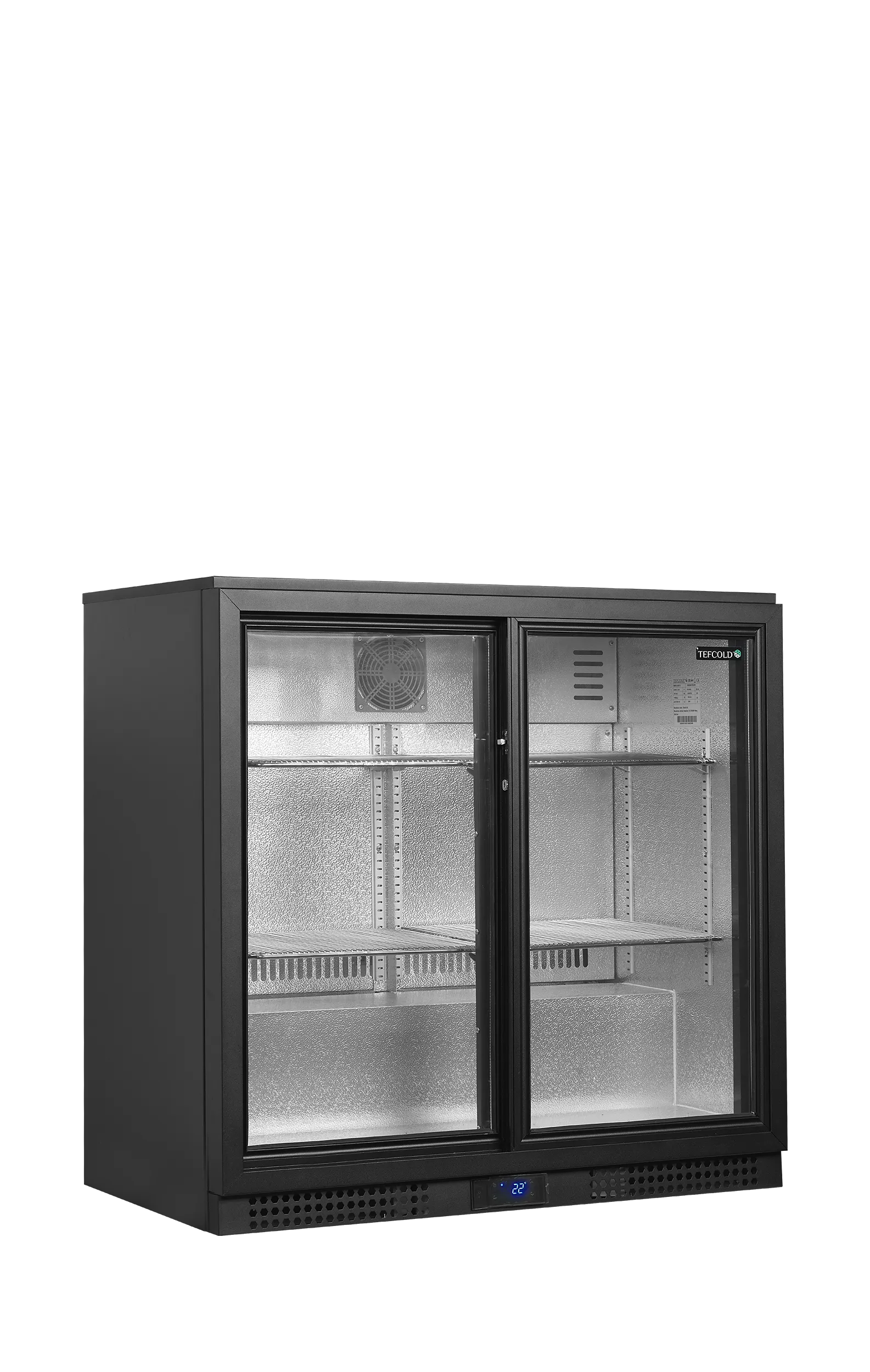 Tefcold Back Bar Cooler BA21S - 188L Double Sliding Door Bottle Cooler