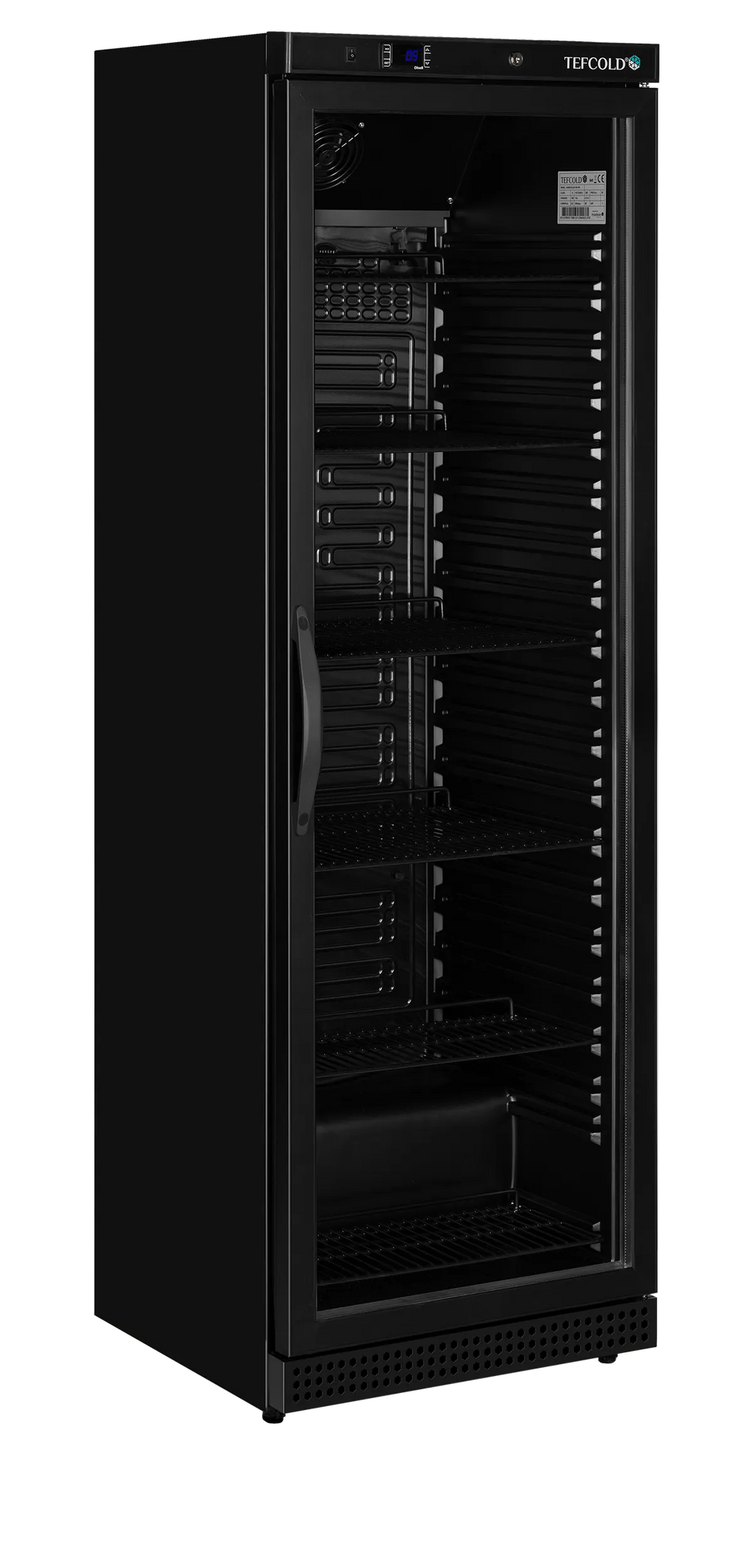 BLACK Glass Door Merchandiser – 400L Refrigerator UR400G