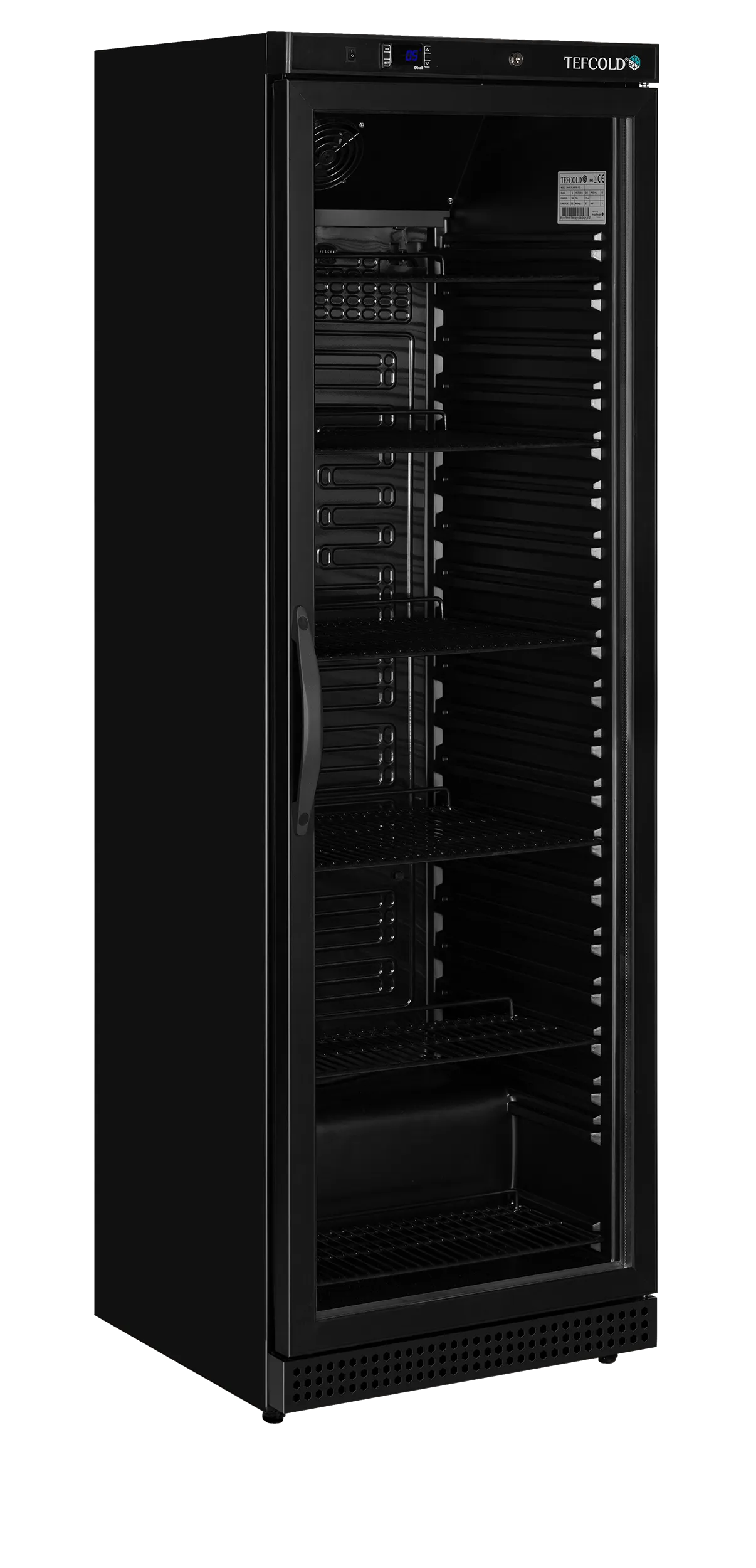 BLACK Glass Door Merchandiser – 400L Refrigerator UR400G