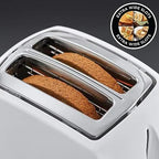 Russell Hobbs 21640 Textures 2-Slice Toaster, White - london Houseware - 4