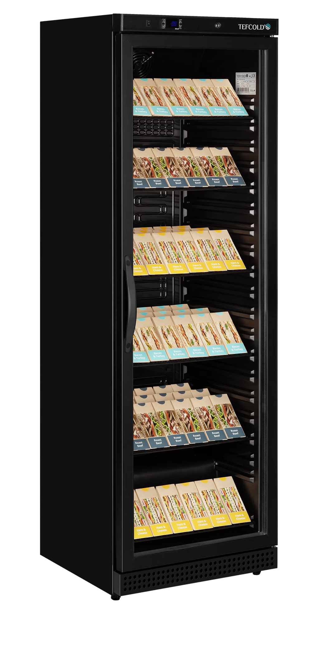 BLACK Glass Door Merchandiser – 400L Refrigerator UR400G