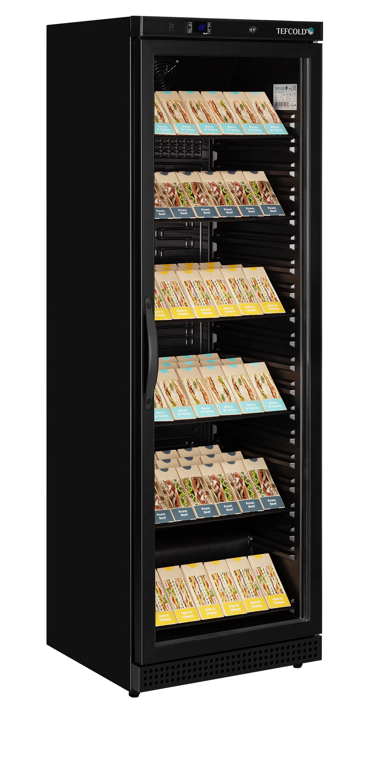 BLACK Glass Door Merchandiser – 400L Refrigerator UR400G