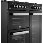 90cm Dual Fuel Belling Range Cooker, Black, A Rated - RCA COOKCENTRE 90DF - London Houseware - 4