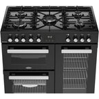 90cm Dual Fuel Belling Range Cooker, Black, A Rated - RCA COOKCENTRE 90DF - London Houseware - 7