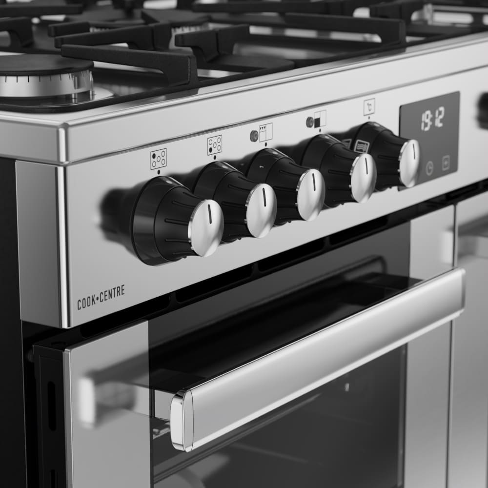 90cm Dual Fuel Cooker, Stainless Steel - Belling RCA COOKCENTRE 90DF - London Houseware - 6