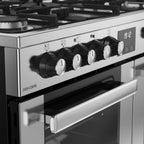 90cm Dual Fuel Cooker, Stainless Steel - Belling RCA COOKCENTRE 90DF - London Houseware - 6
