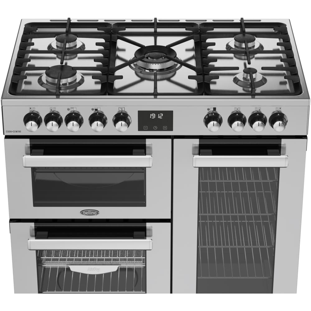 90cm Dual Fuel Cooker, Stainless Steel - Belling RCA COOKCENTRE 90DF - London Houseware - 3