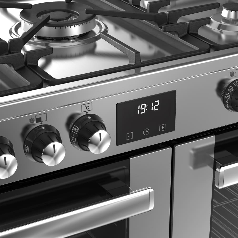 90cm Dual Fuel Cooker, Stainless Steel - Belling RCA COOKCENTRE 90DF - London Houseware - 9