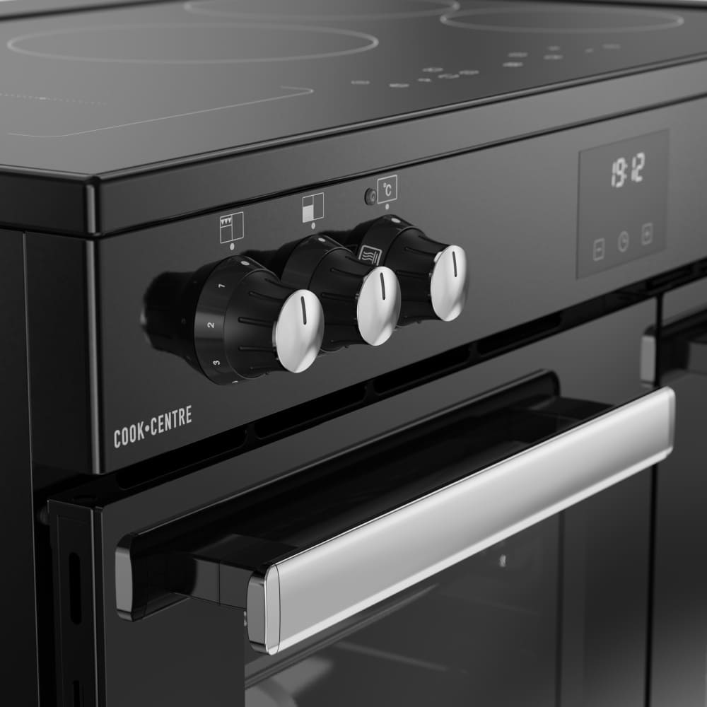 90cm Induction Belling Range Cooker, Black, A Rated - RCA COOKCENTRE 90Ei - London Houseware - 4