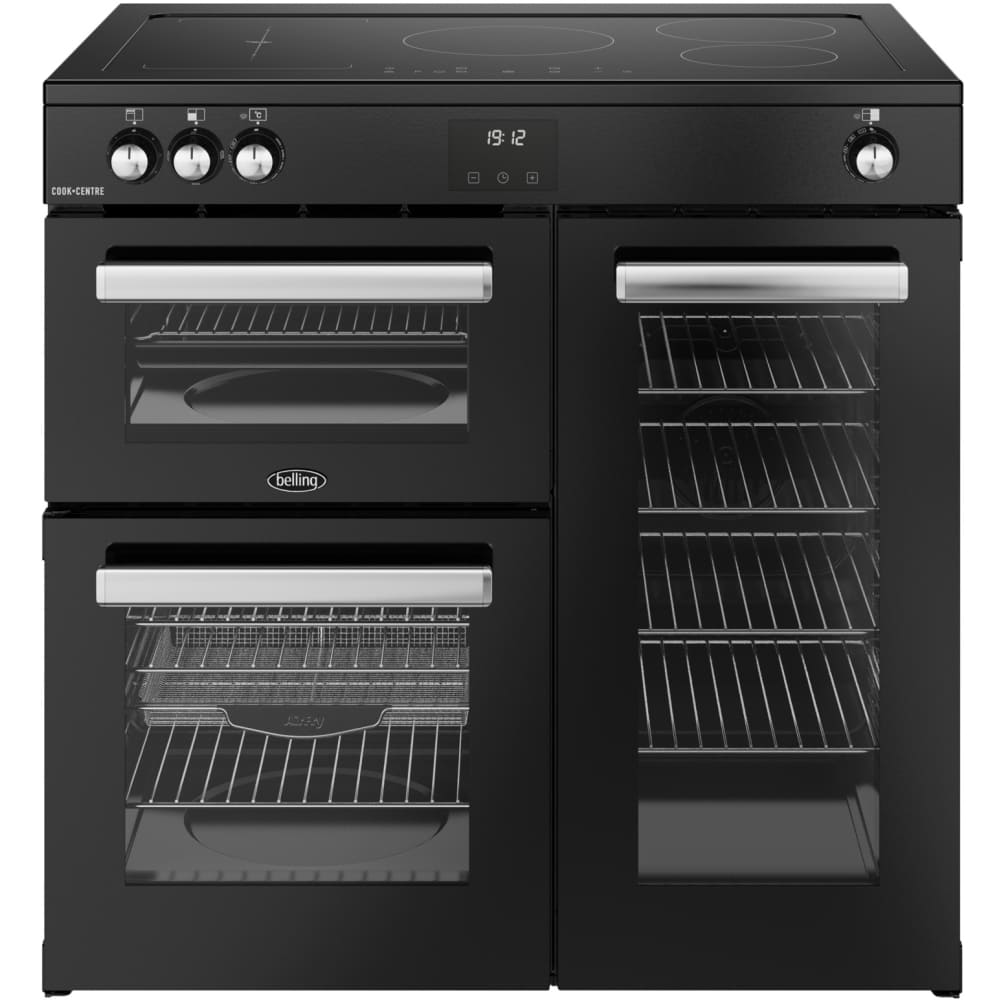 90cm Induction Belling Range Cooker, Black, A Rated - RCA COOKCENTRE 90Ei - London Houseware - 1