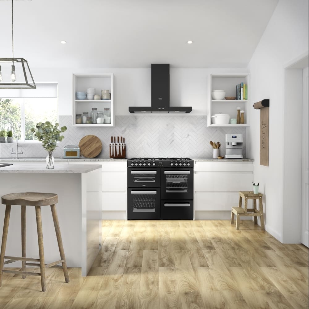 100cm Dual Fuel Belling Range Cooker, Black - RCA COOKCENTRE 100DF - London Houseware - 9