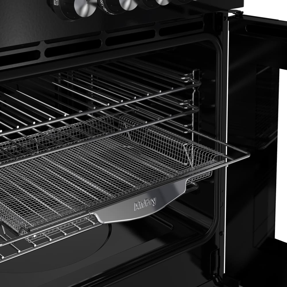 100cm Dual Fuel Belling Range Cooker, Black - RCA COOKCENTRE 100DF - London Houseware - 2