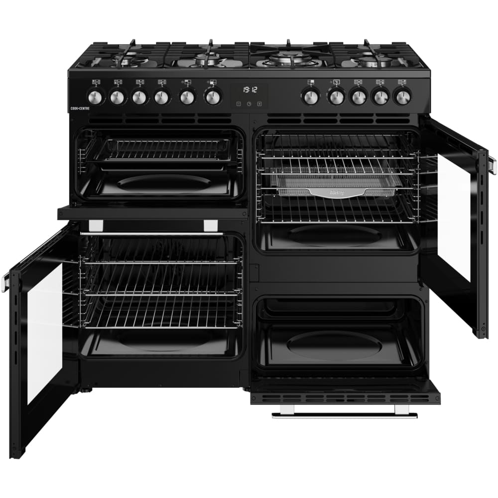 100cm Dual Fuel Belling Range Cooker, Black - RCA COOKCENTRE 100DF - London Houseware - 6