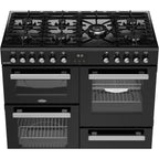 100cm Dual Fuel Belling Range Cooker, Black - RCA COOKCENTRE 100DF - London Houseware - 7