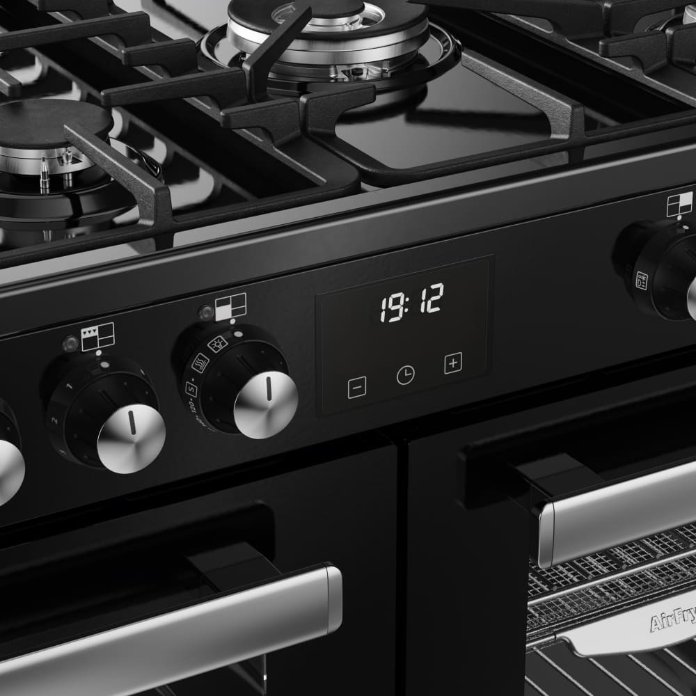 100cm Dual Fuel Belling Range Cooker, Black - RCA COOKCENTRE 100DF - London Houseware - 8