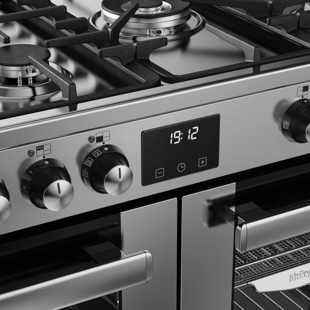 100cm Dual Fuel Belling Range Cooker, Stainless Steel - RCA COOKCENTRE 100DF - London Houseware - 8