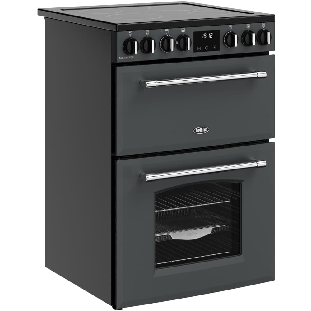 70L Freestanding Electric Cooker with Double Oven, Anthracite - Belling Farmhouse 60E - London Houseware - 4