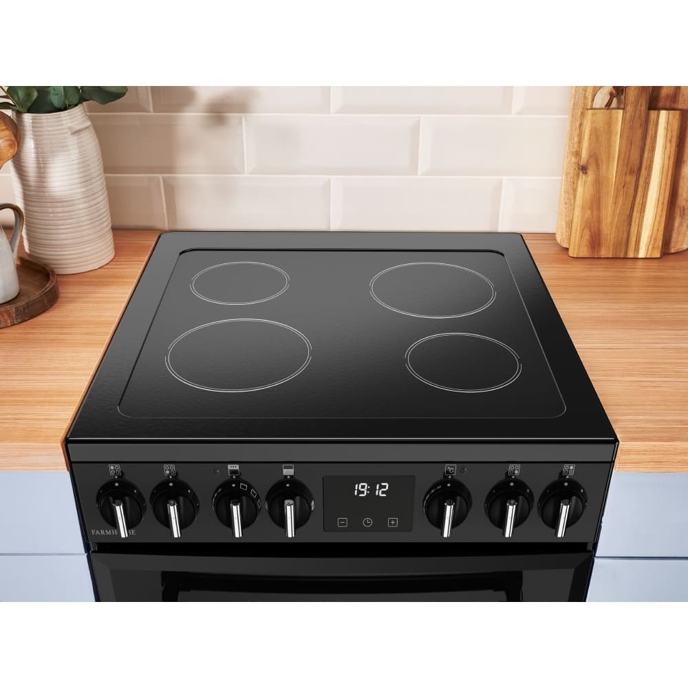 Ceramic Electric Cooker with Double Oven, Cream - Belling Farmhouse 60E - London Houseware - 11