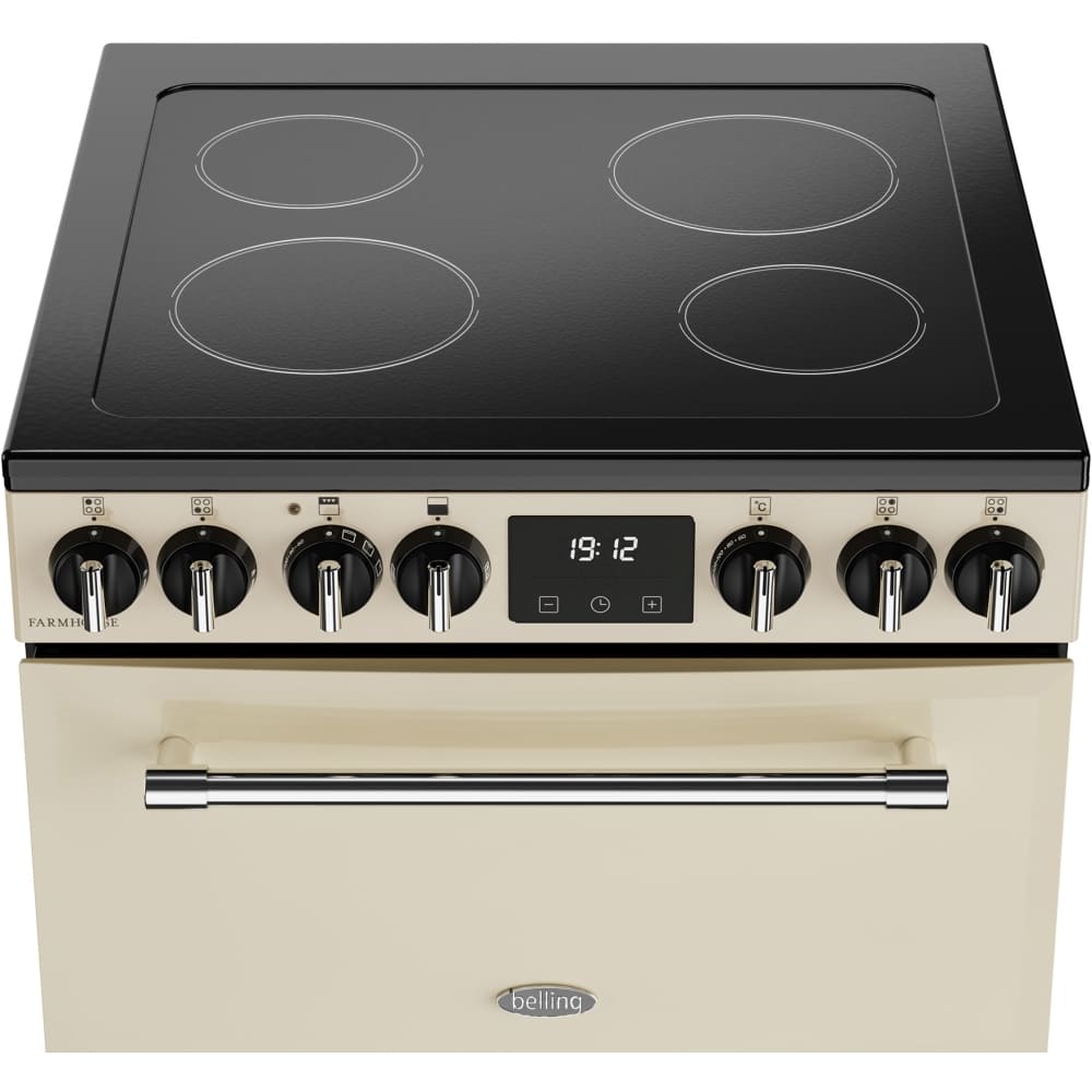 Ceramic Electric Cooker with Double Oven, Cream - Belling Farmhouse 60E - London Houseware - 5