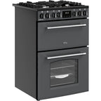 70L Dual Fuel Cooker with Double Oven, Grey - Belling MRA FARMHOUSE 60DF - London Houseware - 2