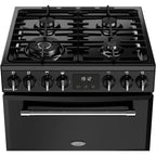 70L Dual Fuel Cooker with Double Oven, Black, A Rated - Belling MRA FARMHOUSE 60DF - London Houseware - 8