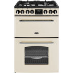 70L Dual Fuel Cooker with Double Oven, Cream, A Rated - Belling MRA FARMHOUSE 60DF London Homewares - 1