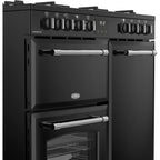 90cm Dual Fuel Belling Range Cooker, Black - Farmhouse 90DF - London Houseware - 4