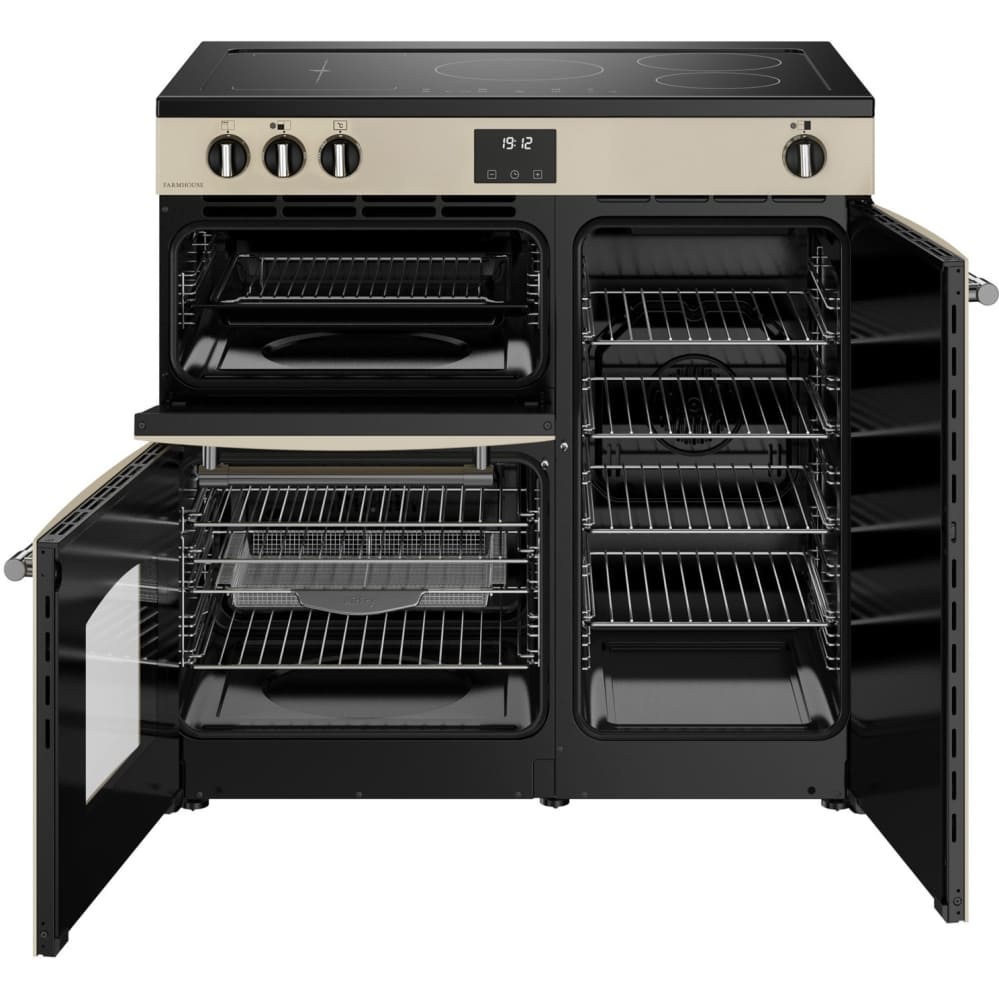 90cm Ceramic Belling Range Cooker, Cream - Farmhouse 90E - London Houseware - 4