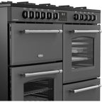 110cm Dual Fuel Belling Range Cooker, Grey, A Rated - Farmhouse 110 DF - London Houseware - 6