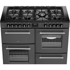110cm Dual Fuel Belling Range Cooker, Grey, A Rated - Farmhouse 110 DF - London Houseware - 3