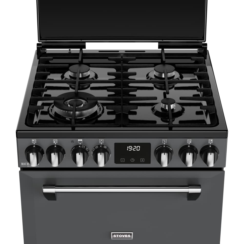 Dual Fuel Cooker with Double Oven, Grey, A Rated - Stoves DXMRARICH 60DF - London Houseware - 11