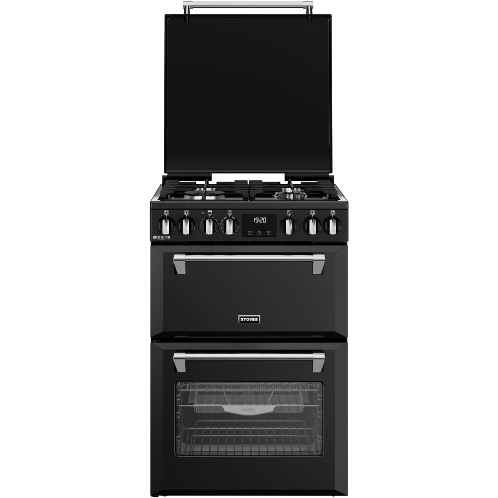 Dual Fuel Cooker with Double Oven, Black - Stoves DXMRARICH 60DF - London Houseware - 5