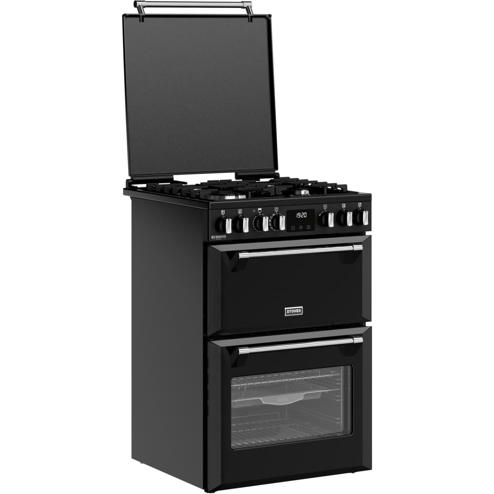 Dual Fuel Cooker with Double Oven, Black - Stoves DXMRARICH 60DF - London Houseware - 4