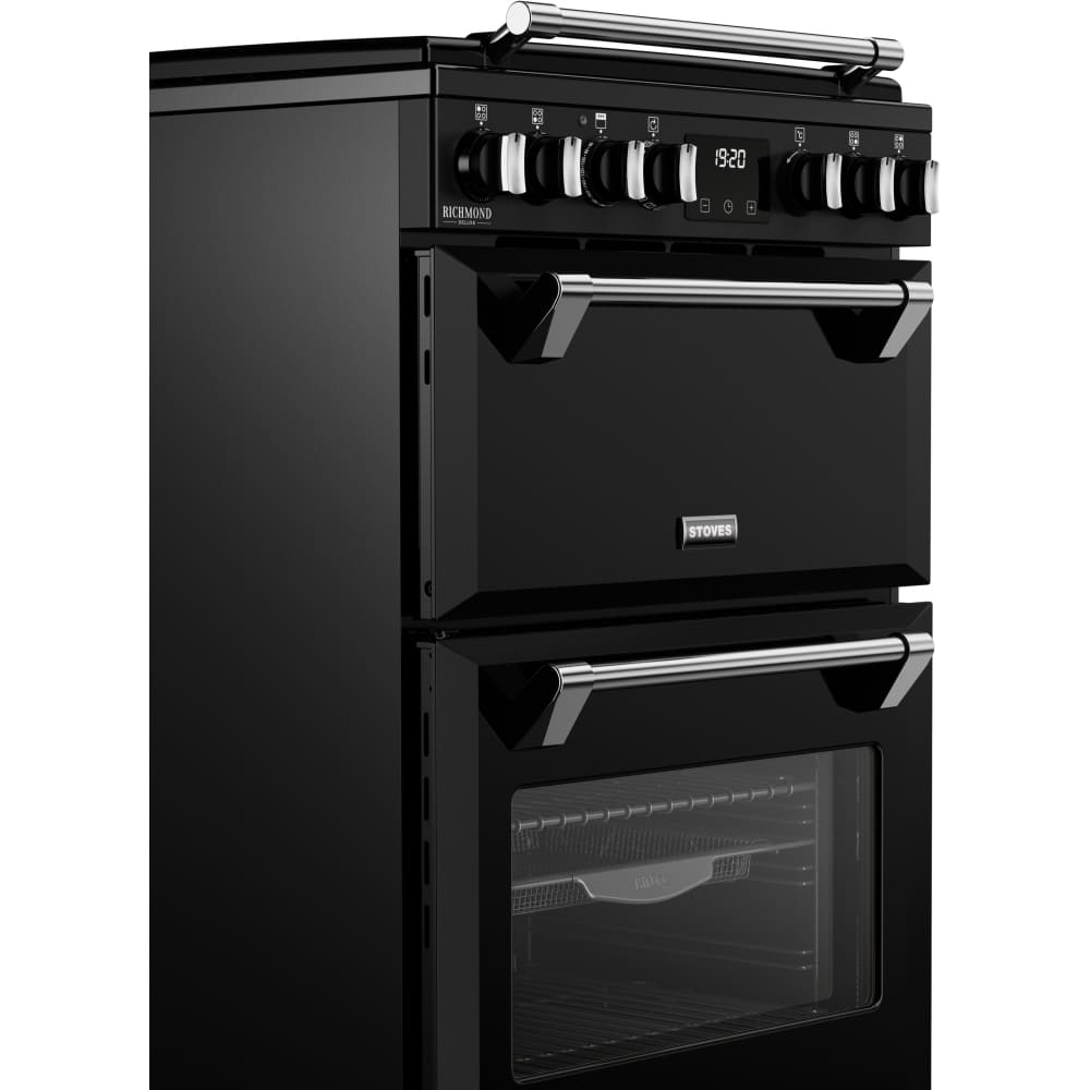 Dual Fuel Cooker with Double Oven, Black - Stoves DXMRARICH 60DF - London Houseware - 7