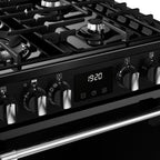 Dual Fuel Cooker with Double Oven, Black - Stoves DXMRARICH 60DF - London Houseware - 9