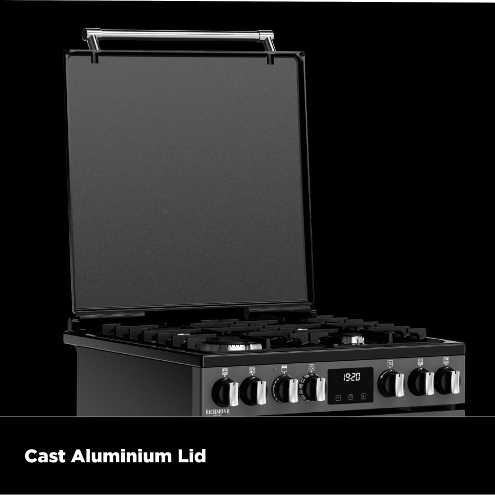 Dual Fuel Cooker with Double Oven, Cream - Stoves DXMRARICH 60DF - London Houseware - 16