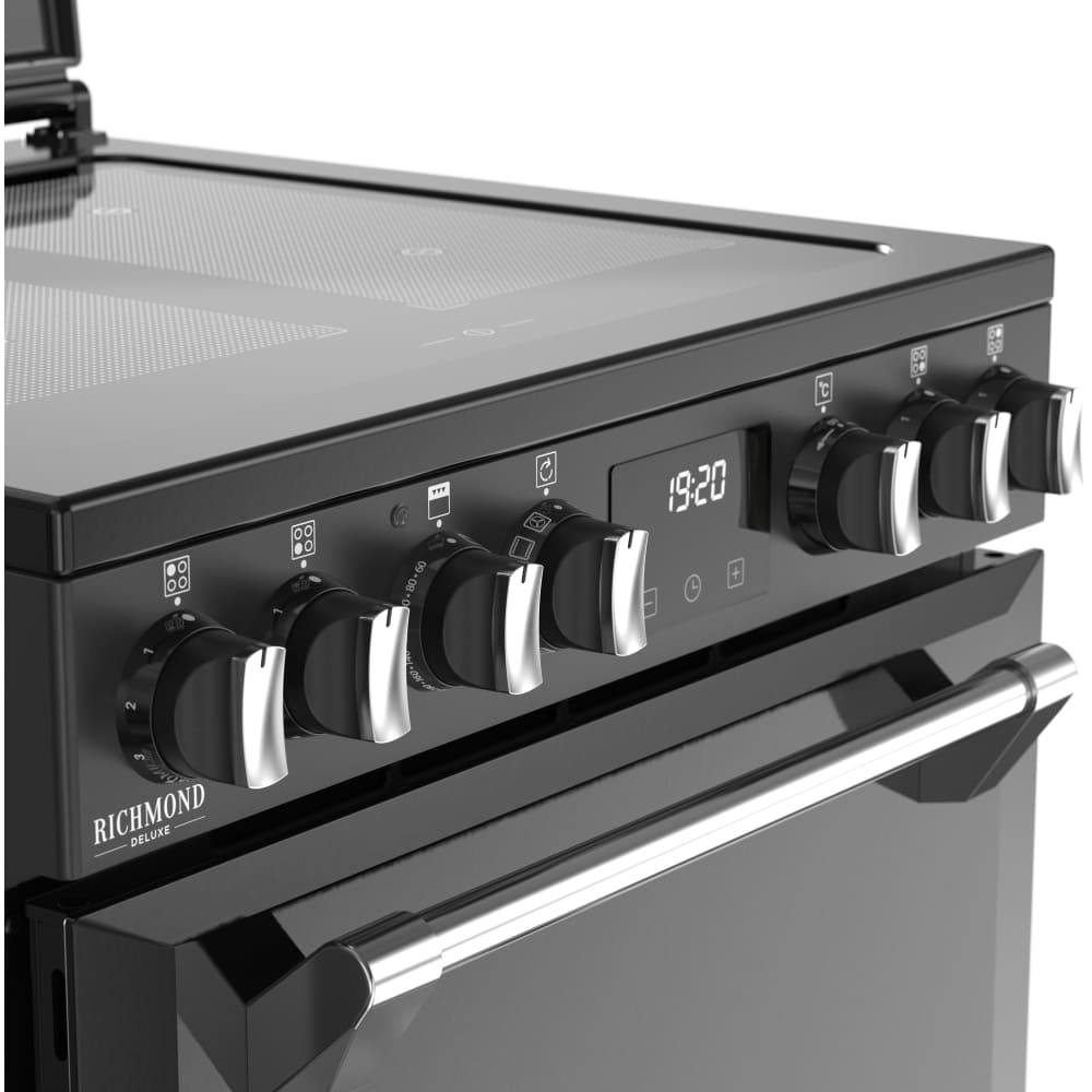 Induction Electric Cooker with Double Oven, Black - Stoves Richmond DX 60Ei RTY