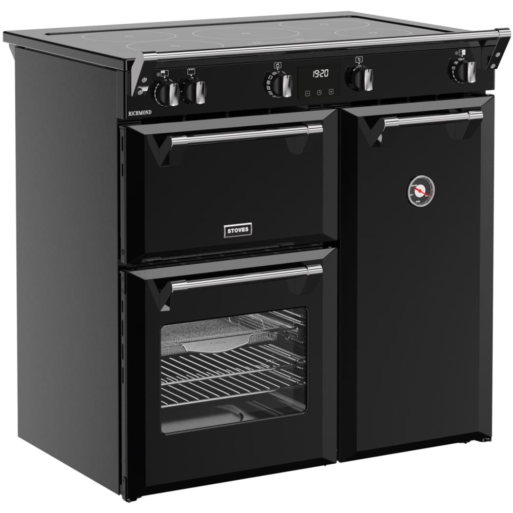 90cm Induction Stoves Range Cooker, Black, A Rated - Richmond 90Ei TCH - London Houseware - 2