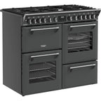100cm Dual Fuel Stoves Range Cooker, Grey, A Rated - Richmond 100DF - London Houseware - 2