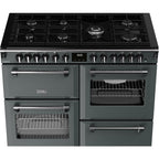 110cm Dual Fuel Stoves Range Cooker, Grey, A Rated - RCA RICH 110DF ANT - London Houseware - 3