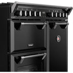 90cm Dual Fuel Stoves Range Cooker, Black, A Rated - DX RCA RICH 90DF BLK - London Houseware - 7