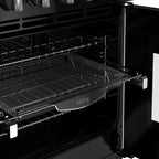 100cm Dual Fuel Stoves Range Cooker, Black, A Rated - DX RCA RICH 100DF BLK - London Houseware - 4