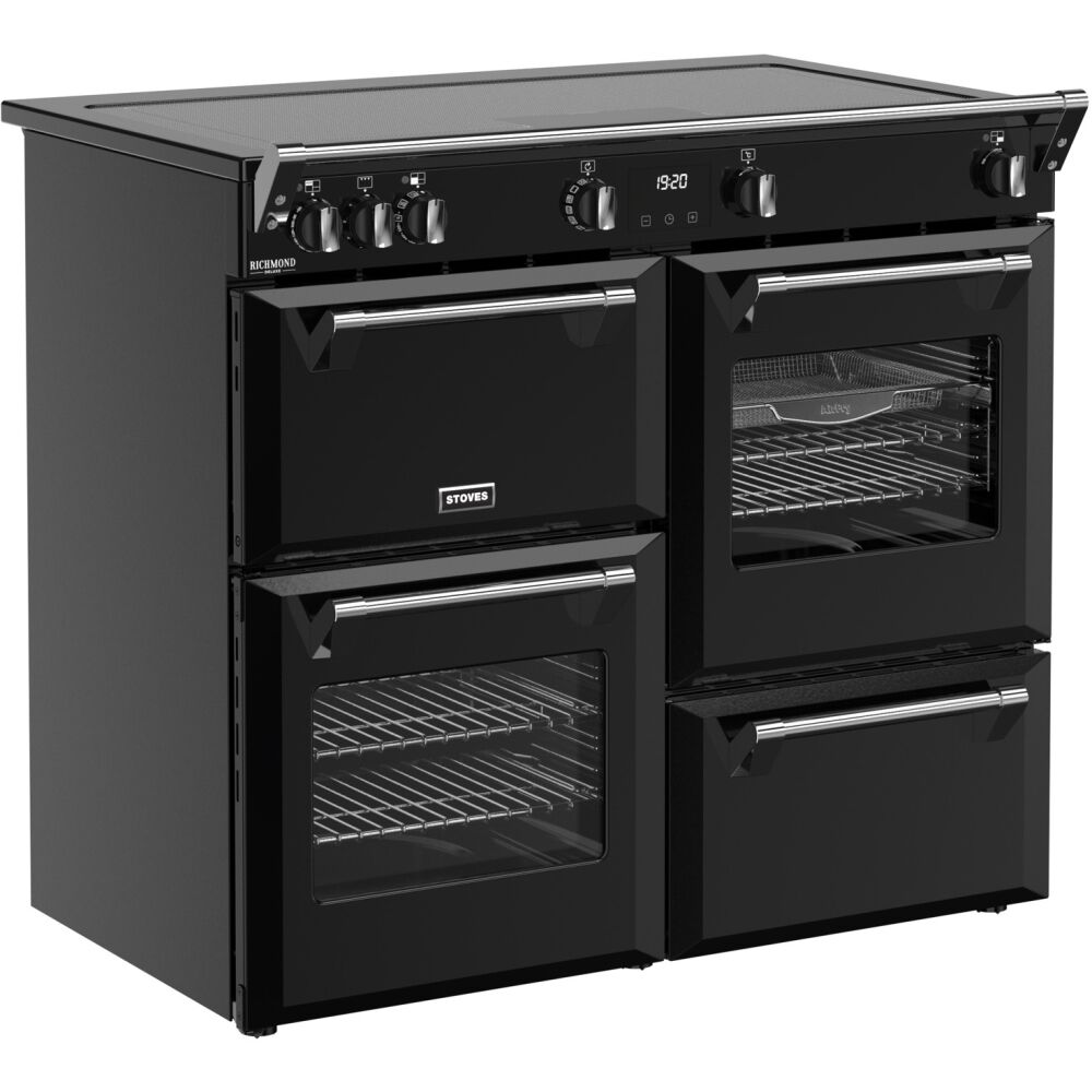 100cm Induction Stoves Range Cooker, Black, A Rated - DX RCA RICH 100Ei ZLS - London Houseware - 5