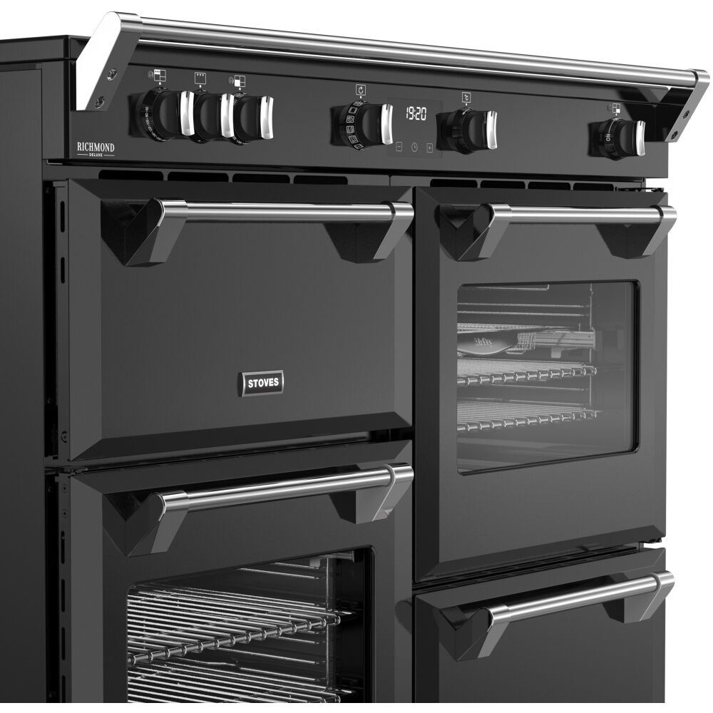 110cm Induction Stoves Range Cooker, Black, A Rated - DX RCA RICH 110Ei ZLS - London Houseware - 5