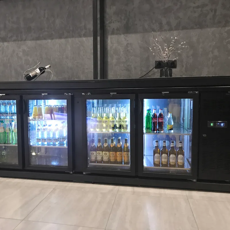 Tefcold Back Bar Cooler BA21S - 188L Double Sliding Door Bottle Cooler