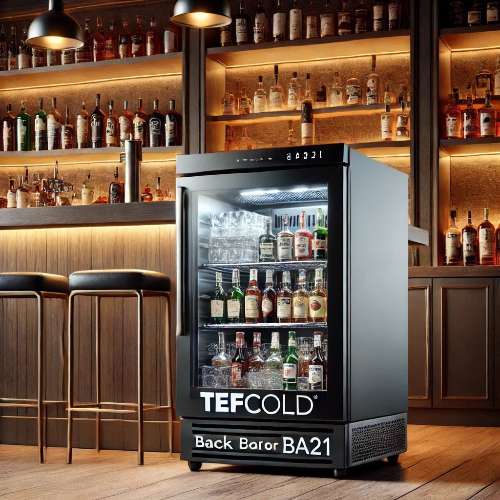 Tefcold Back Bar Cooler BA21S - 188L Double Sliding Door Bottle Cooler
