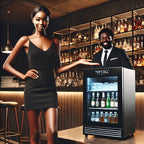 Tefcold Back Bar Cooler BA21S - 188L Double Sliding Door Bottle Cooler