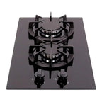 30cm Black Gas Hob 2 Burner - SIA BGH30BL - London Houseware - 2