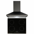 SIA 60cm Black 4 Zone Touch Control Induction Hob & Cooker Hood Fan - London Houseware - 1