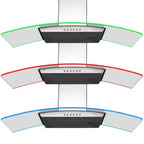 90cm Extractor Fan Cooker Hood / Curved Glass - SIA CPLE90SS - London Houseware - 4